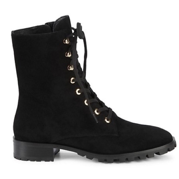 Stuart Weitzman Shoes - Stuart Weitzman Black Lace-Up Women's Boots